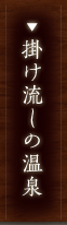 掛け流しの温泉